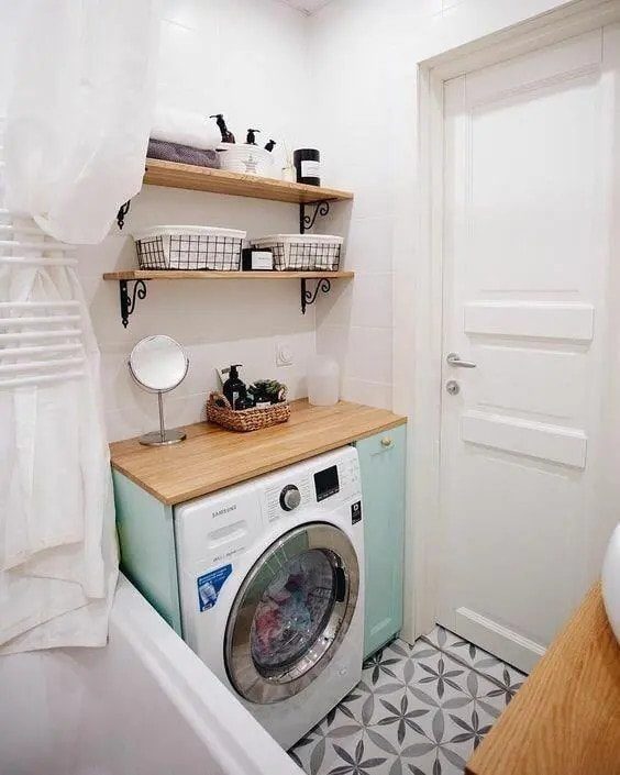 Куда спрятать стиральную машину в ванной