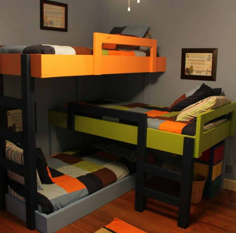 Идеи очень красивого и практичного дизайна детской комнаты для двоих и больше детей