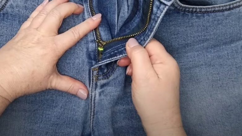 Как починить сломанную молнию на джинсах за минуту