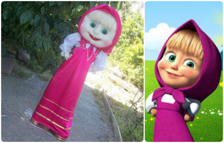 Ростовые куклы, которые пугают детей на праздниках
