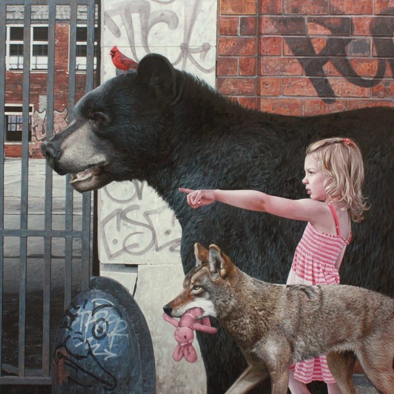 Гиперреалистичные картины с детьми и животными