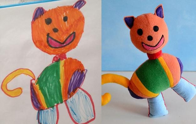 Игрушки, созданные по мотивам детских рисунков