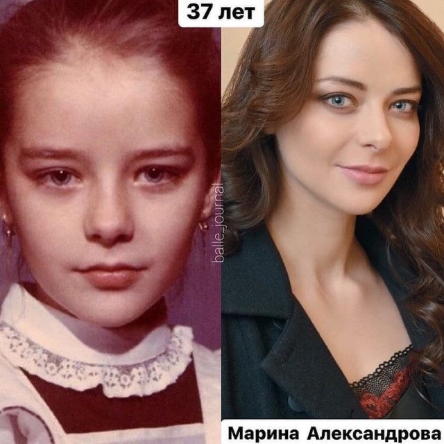 Актрисы российского кино в детстве и сегодня