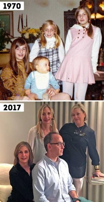 Старые семейные снимки на новый лад