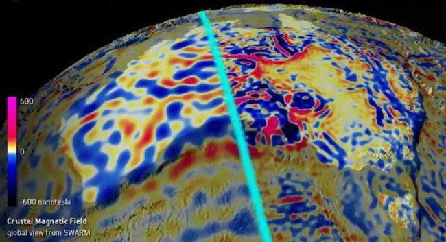 Ученым удалось создать детальные динамические карты магнитного поля океанов и земной коры