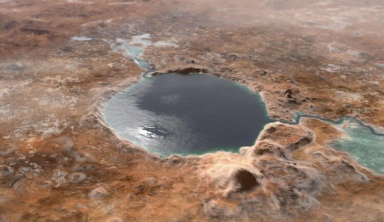 Астрономы считают, что марсианский кратер Езеро когда-то был наполнен водой