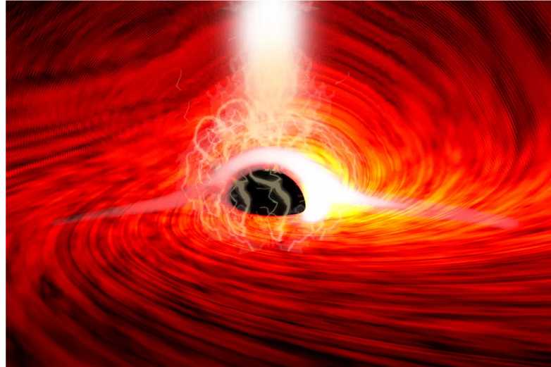 Физикам удалось уловить свет с обратной стороны чёрной дыры
