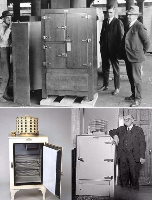 Как менялся холодильник. Первый холодильник Дженерал электрик. Первый холодильник General Electric 1911. General Electric 1950 холодильник. Холодильник 1960 General Electric.
