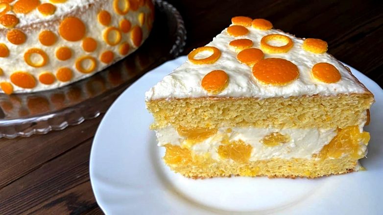 Очень вкусный, яркий тортик «Апельсиновый рай»!