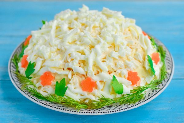Нежный и вкусный салат «Невеста»