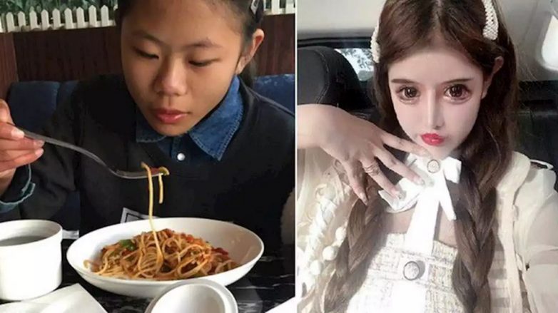 Эта китайская школьница сделала уже 100 пластических операций