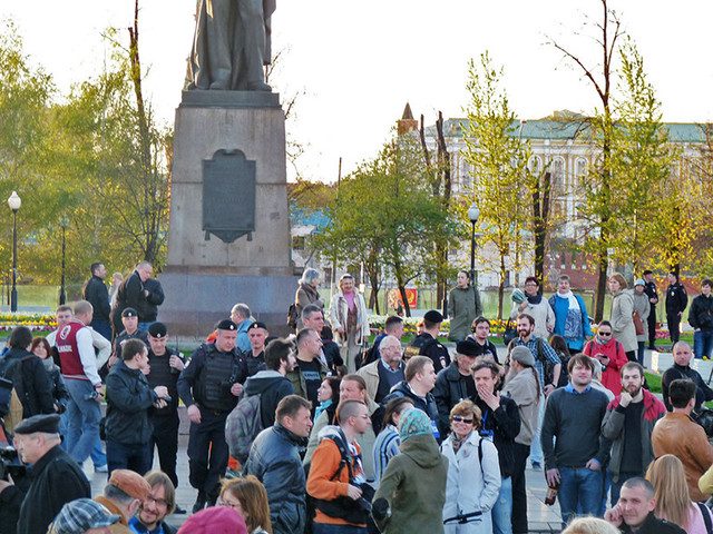 Число протестов в России выросло почти на 60%
