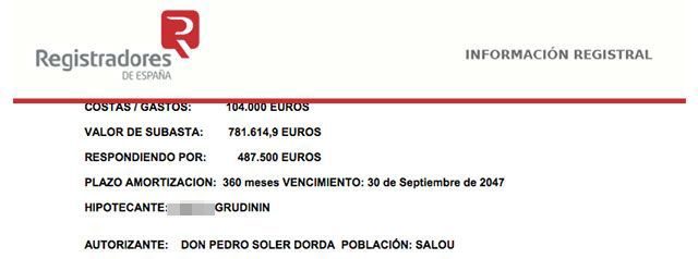 Семья Грудинина купила дом в Испании за 54,5 миллиона