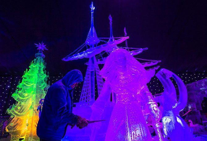 Бельгия, международный фестиваль ледяных скульптур