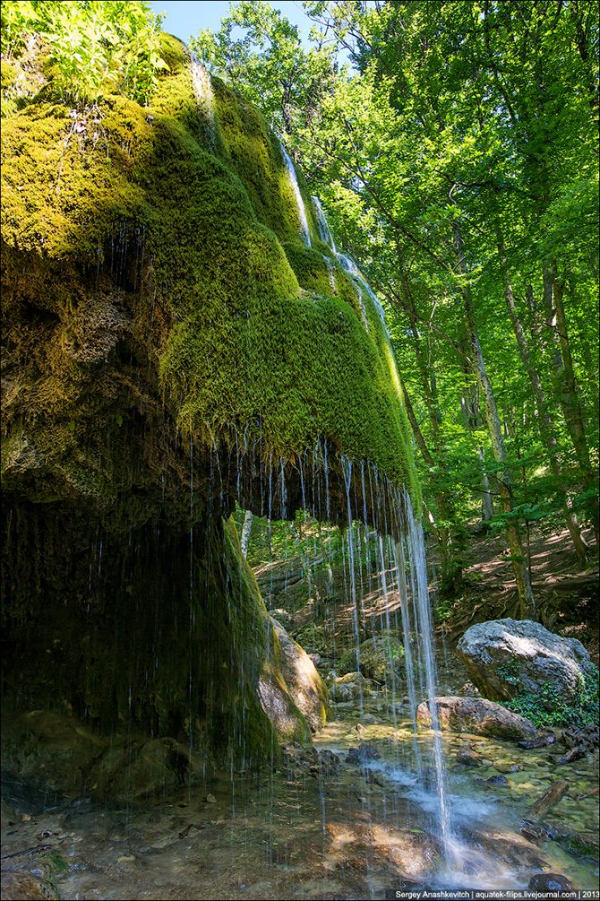 Нежный водопад Серебряные струи