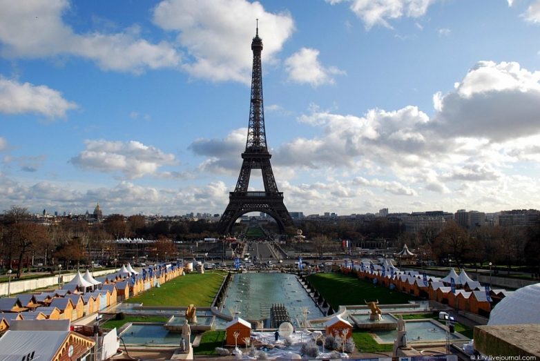 Париж с высоты Эйфелевой башни
