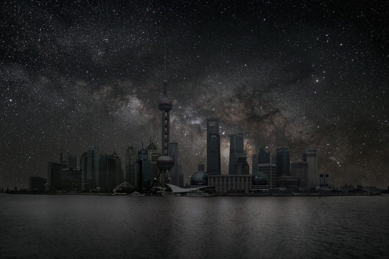 Как выглядели бы известные города, освещённые только звёздами