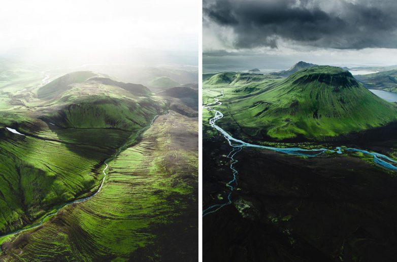 Как выглядит Исландия с высоты птичьего полёта