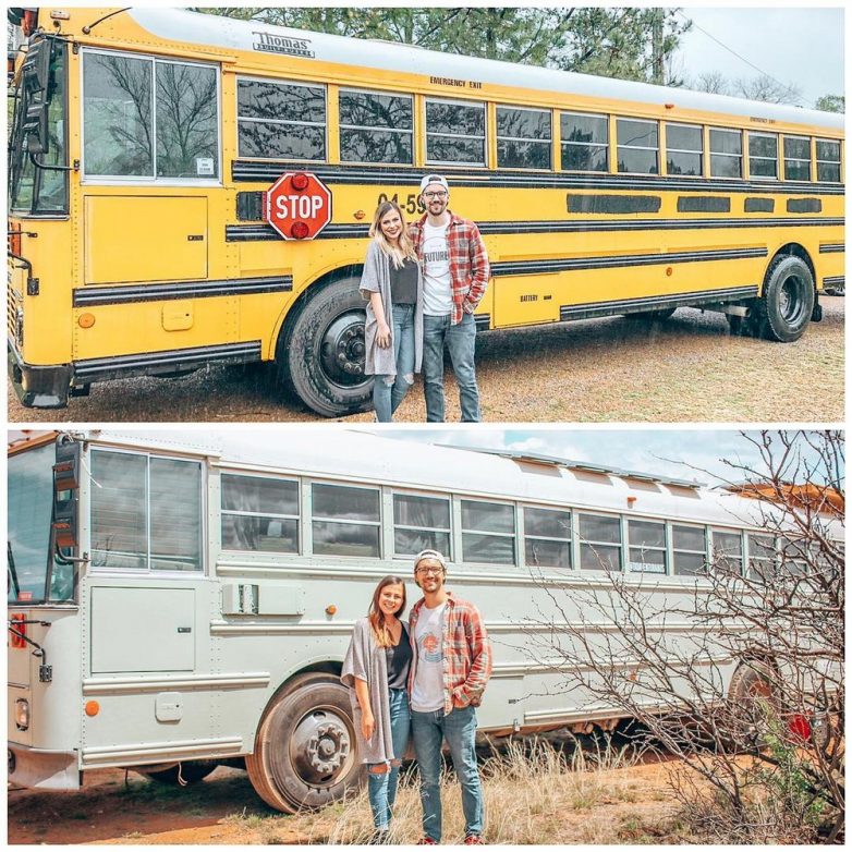 Гении дауншифтинга: пара бросила работу и колесит по миру на школьном автобусе