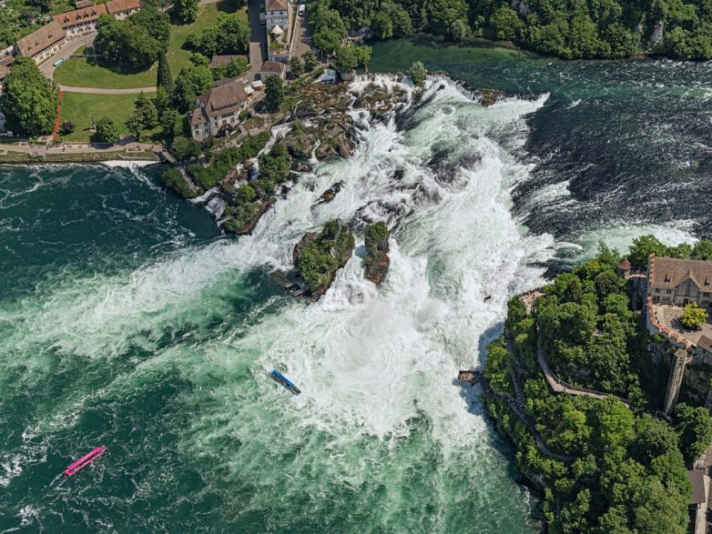 Рейнский водопад: вид сверху