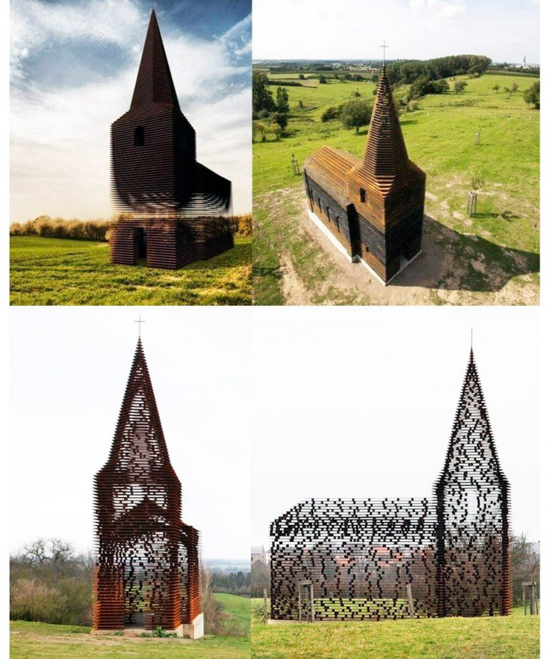 Необычная полупрозрачная церковь в Бельгии