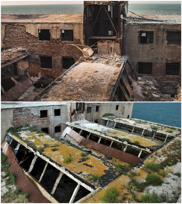 История заброшенной постройки в Каспийском море