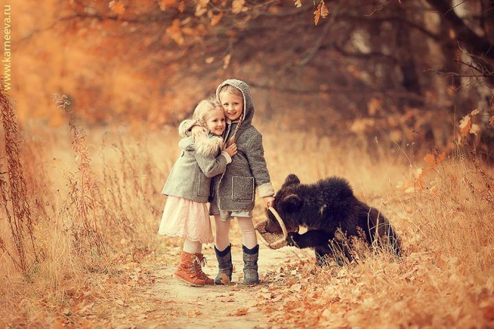 Удивительные фотографии детей с животными